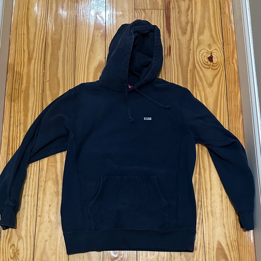 Supreme Men's Navy Blue Hoodie